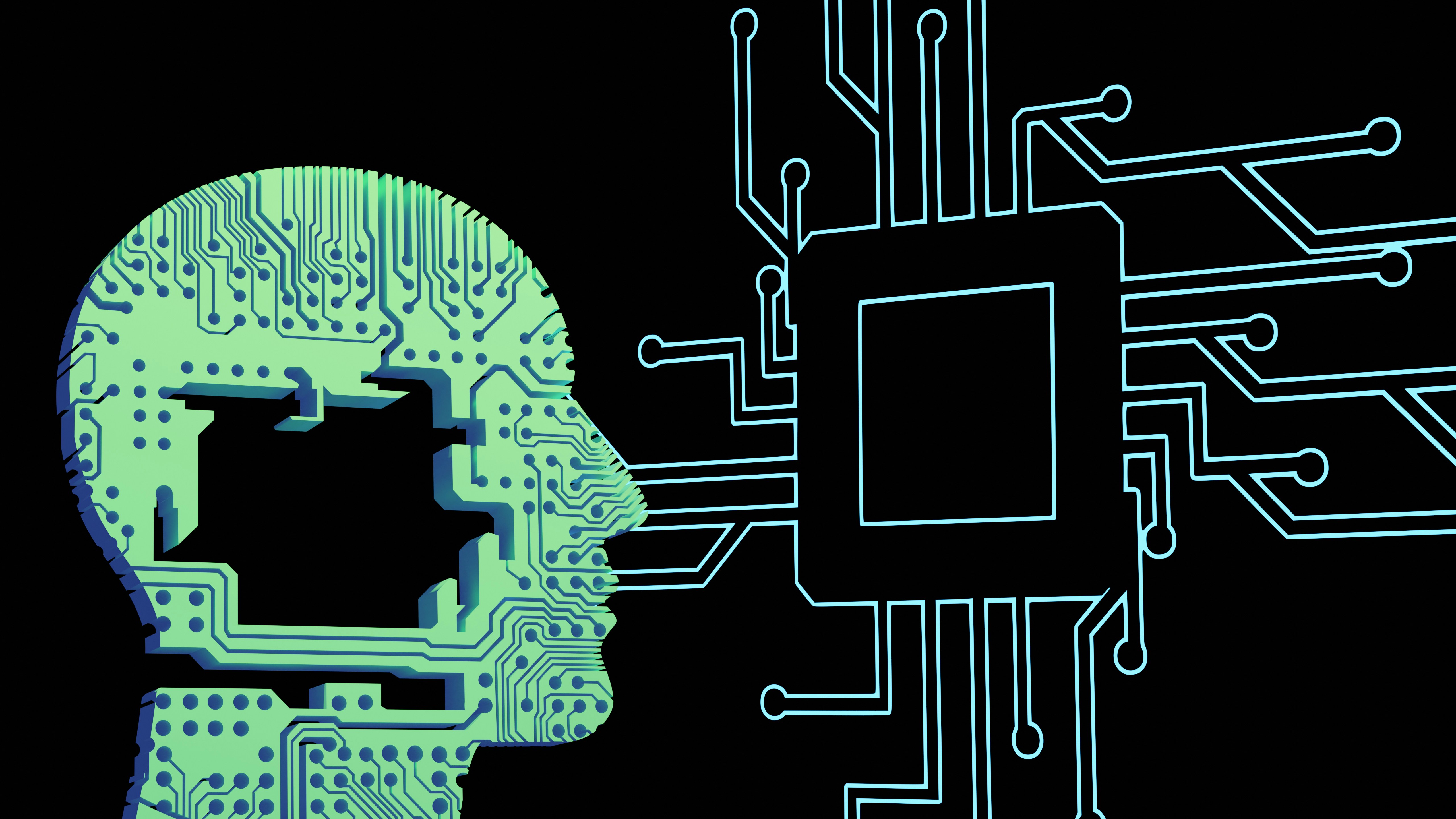 Illustrative AI processor and circuit diagram