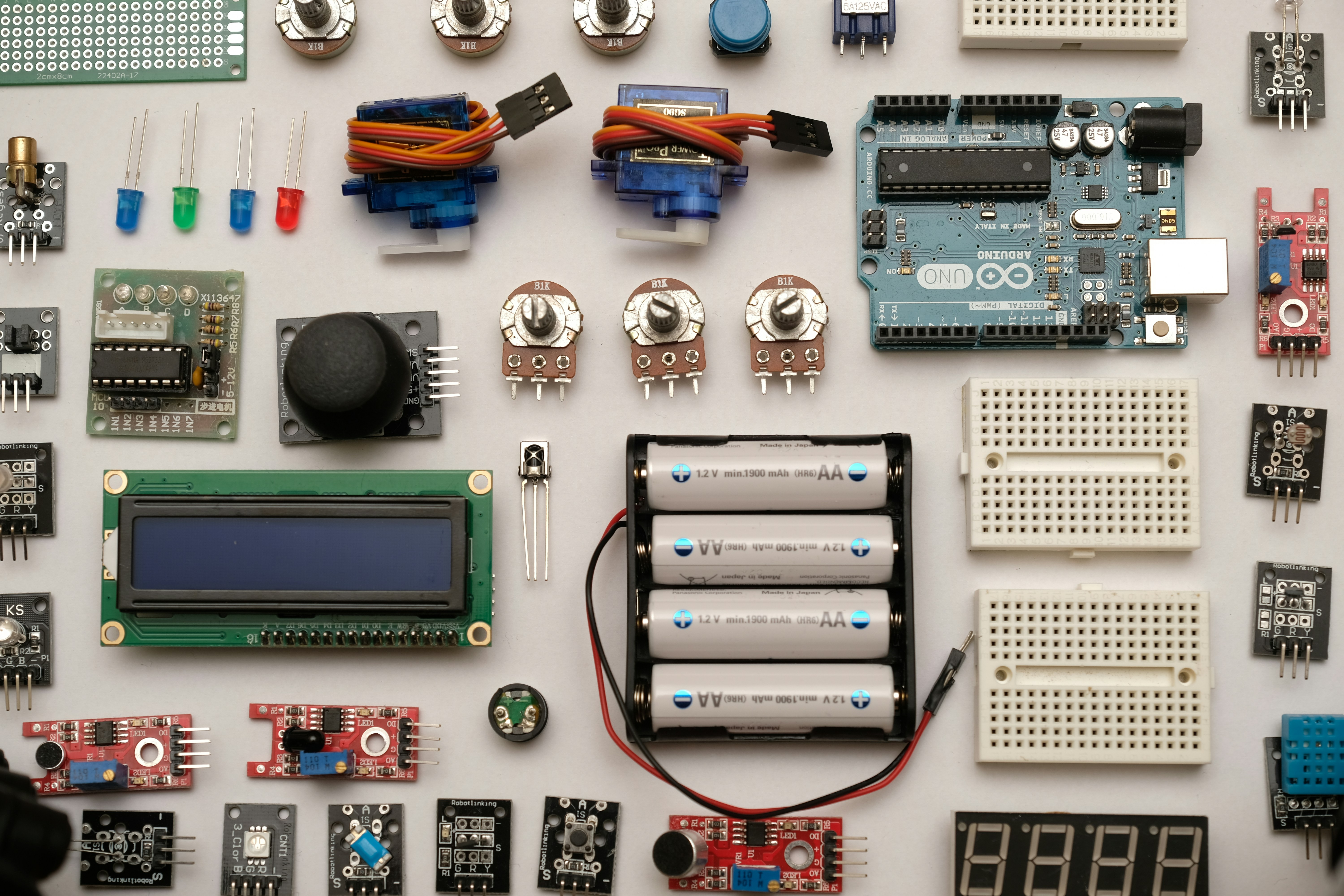 Illustrative microcontrollers, sensors and prototype components